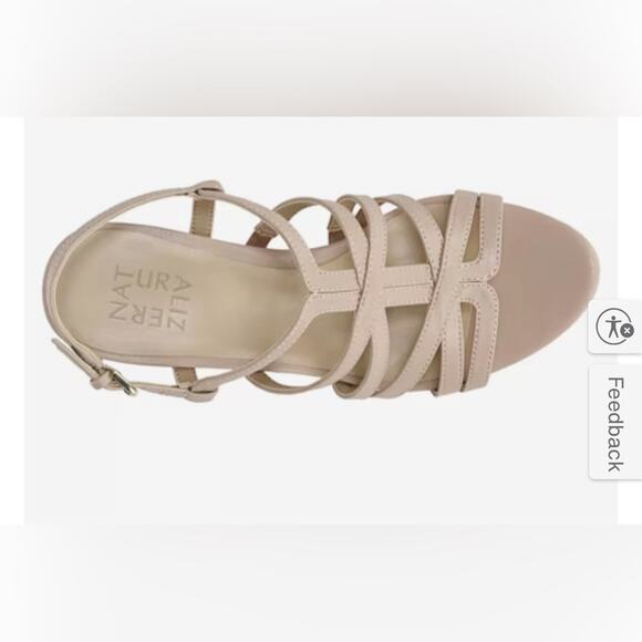 Naturalizer Baylor CremeBrulee/Nude Beige Strappy Heels. Size 9M. Worn Once - Picture 15 of 16